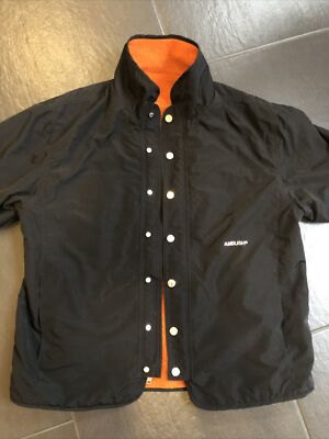 Ambush schwarze Fleece Wendejacke orange Tofu Designer Oversize XS UVP 635£