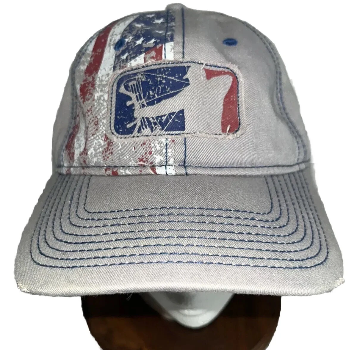 Major League Bowhunter Adjustable Hat Gray With American Flag eBay