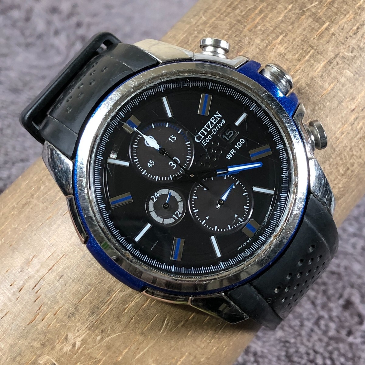 Citizen Eco-Drive Men B612-S082757 Chronograph Solar Rubber