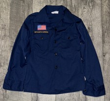 Boy Scouts of America Cub Scout Uniform Shirt Blue Youth Size 12 long sleeve