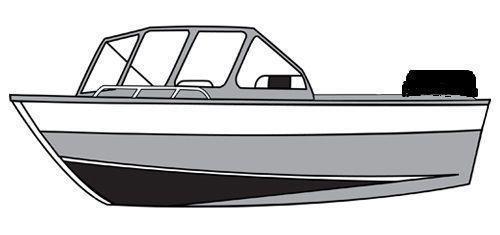 7.6oz BOAT COVER HEWESCRAFT-WEST COAST 20 SPORTSMAN PRO V O/B 2007