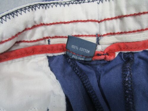 VTG Polo Ralph Lauren Cotton Shorts Blue Men Size 33 Y2K 9.5” Inseam Draw String - Picture 8 of 9