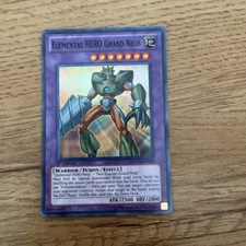 SUPER RARE Elemental HERO Grand Neos LCGX-EN060 1st Edition Yugioh Ehero - LP