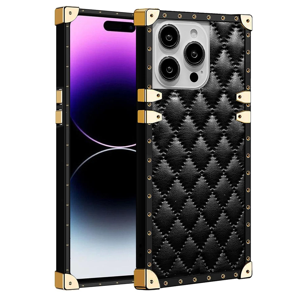 Shockproof Lambskin Leather Phone Cover Protector Case For Huawei/Samsung/iPhone - Image 3 of 4