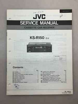 Jvc Ks Rx147 JVC KS-R150 Original Service Manual Free Shipping | eBay