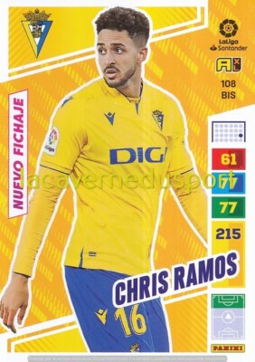 108Bis CHRIS RAMOS # CADIZ FC PANINI LIGA SANTANDER 2022 2023 ADRENALYN