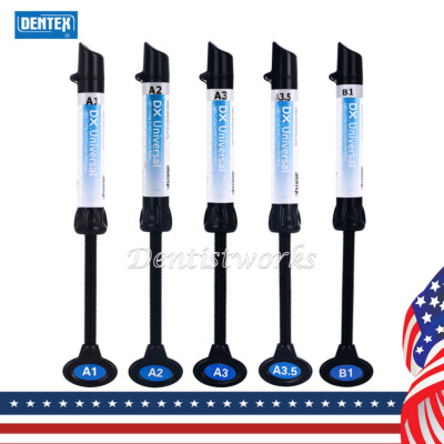 DENTEX Dental Universal Composite Light Cure Resin A1/A2/A3/A3.5/B1/B2 Shade USA
