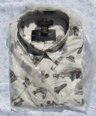 Cambridge Classics Mens Button Down Shirt Fish Outdoors Nature Casual XL  NEW