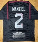 Johnny Manziel Signed Custom Black Full Stat Jersey Texas A&M BECKET WITNESS COA