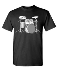 DRUMSET - drum set bass percussion music rock - T-Shirt
