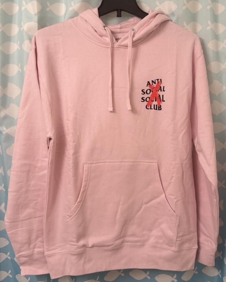 Oversized Hoodie Anti Social Social Club Pink Hoodie Real DS Auth