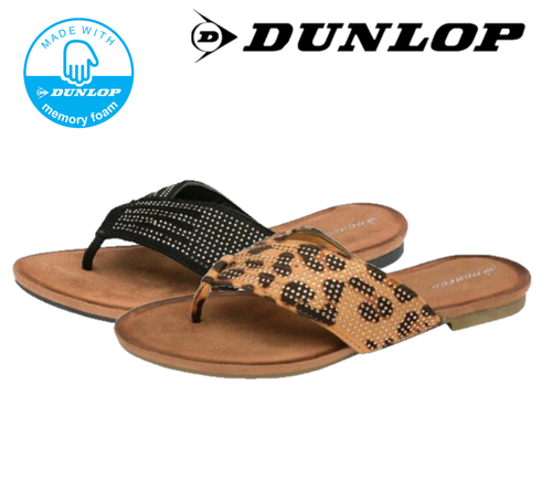 leopard print toe post sandals