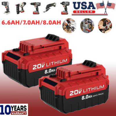 20V 7.0AH 6.6AH Lithium-ion Battery for Porter Cable 20V MAX PCC685L PCC680L