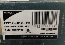 Parts 2O FP217-812-P2 Well Pump Control Box 3” H x 5” W x 8-1/2” L  1 HP 230V