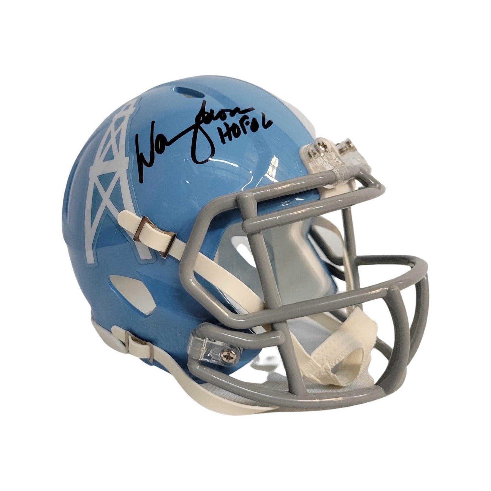 Warren Moon Signed HOF 06 Inscription Houston Oilers 1960-65 Throwback Speed Min 