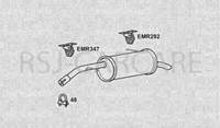 Klarius PG863D Auspufftopf Hinten 207 1.4HDI 06-08
