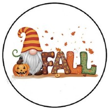 30 FALL AUTUMN GNOME ENVELOPE SEALS LABELS PARTY FAVORS STICKERS 1.5"