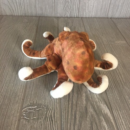 Wild Republic Octopus Squid 10" Plush Toy Brown Cream Ocean Stuffed Animal - Picture 4 of 8