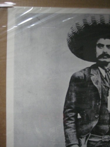 General E. Zapata Mexican Tierra Y Libertad Black & White 70's vintage inv#6583 - Picture 3 of 5
