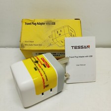 Tessan Travel Plug Adapter With USB For Use In UK Ireland Hong Kong Plugs 5 In 1
