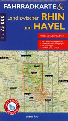 Fahrradkarte Land zwischen Rhin und Havel 1:75,000 | Buch | 9783866362598
