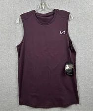 TLF Mens Taurus Sleeveless Crew Mens Small Purple Infi Stretch New With Tag