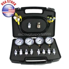 SINOCMP 10/25/40/60MP Hydraulic Pressure Gauge Test kit w/ Quick Adapter for CAT