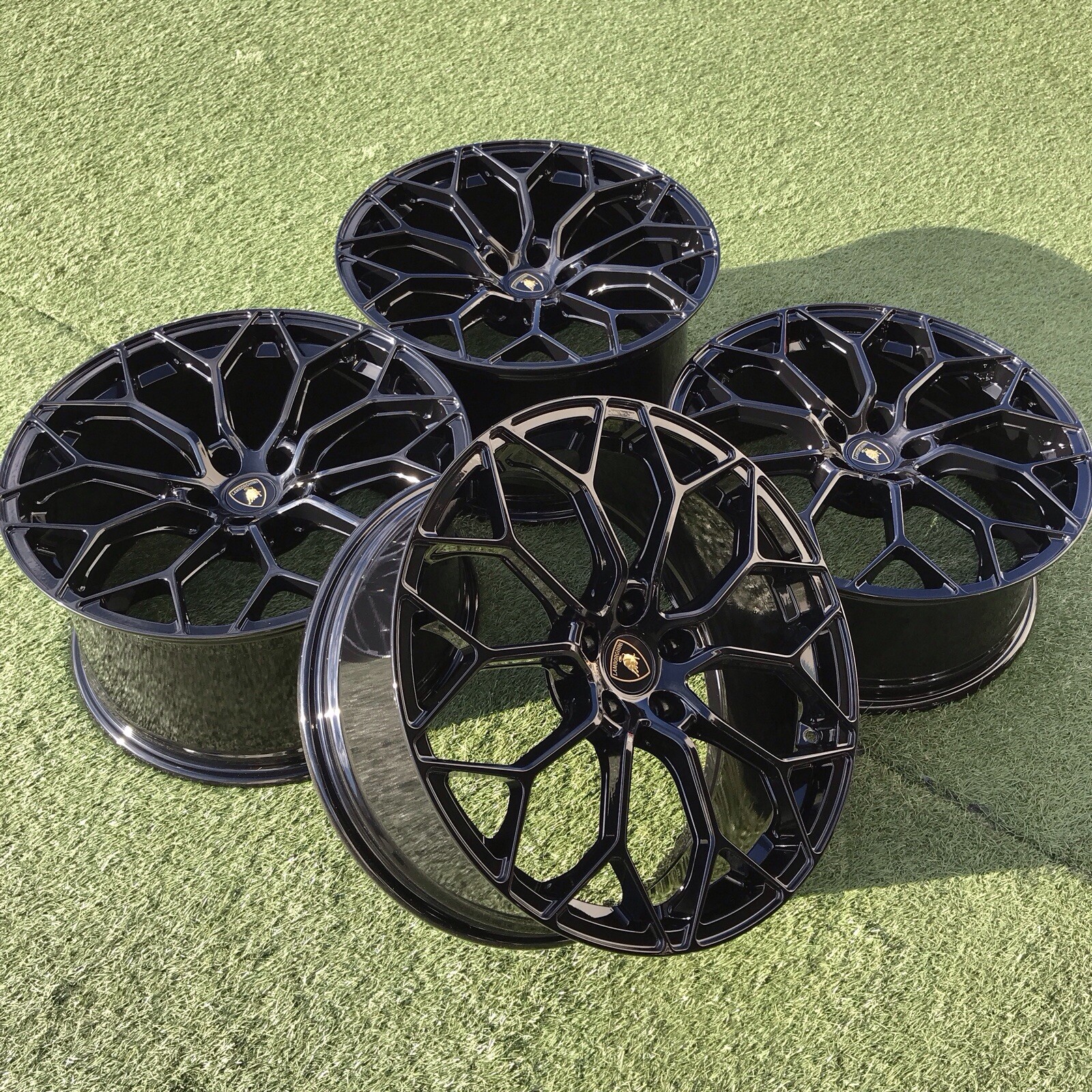 20 LAMBORGHINI HURACAN PERFORMANTE  RIMS OEM Technica 4 BLACK 4T0601017 NEW EVO