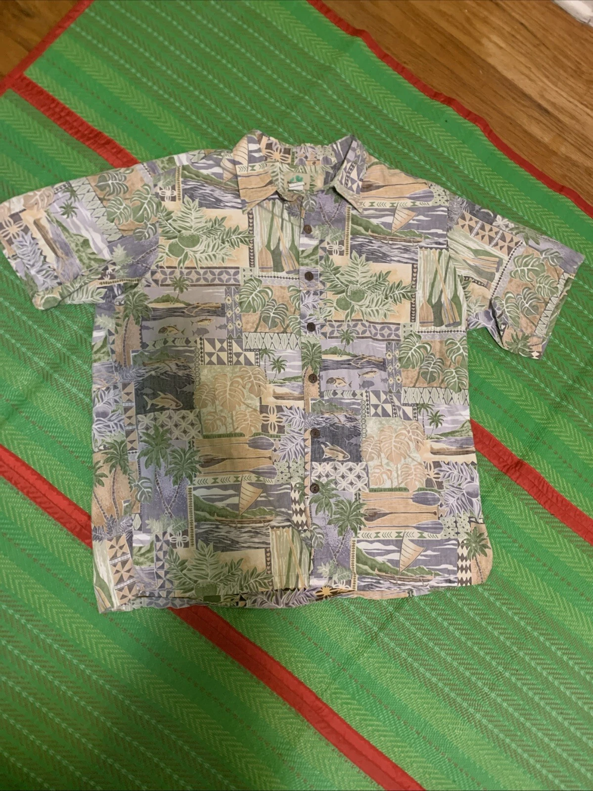 Paradise Bay VTG Floral Print Hawaiian Shirt XL