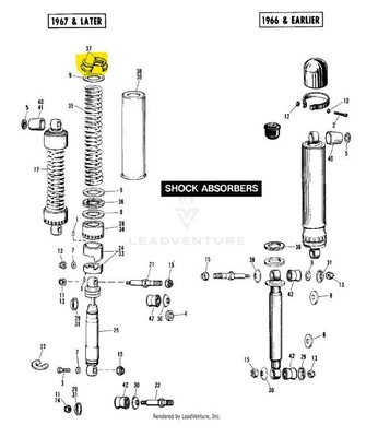 NEW OEM Harley Davidson AMF Shock Spring Retainer Guide 67-84  