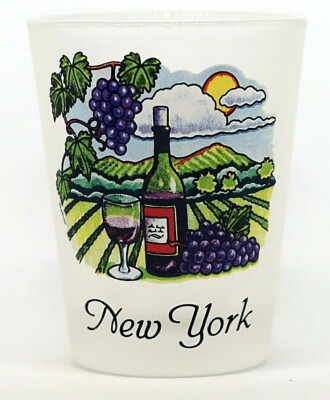 New York Vineyards and Wineries Souvenir Shot Glass