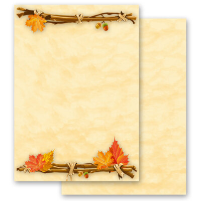 Motiv-Briefpapier HERBSTGOLD - DIN A4 Format 20 Blatt