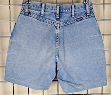 Vintage Wrangler Cutoff Jean Shorts Size 26W 80s Faded Blue High Waist Made USA