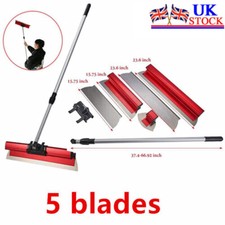 Drywall Skimming Spatula Blade Set Stainless Steel Blades w/Telescopic Pole