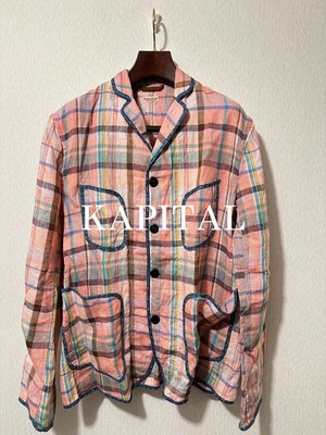 Kapital Capital 4 Pocket Linen Check Jacket Size 3 / JP-L Men