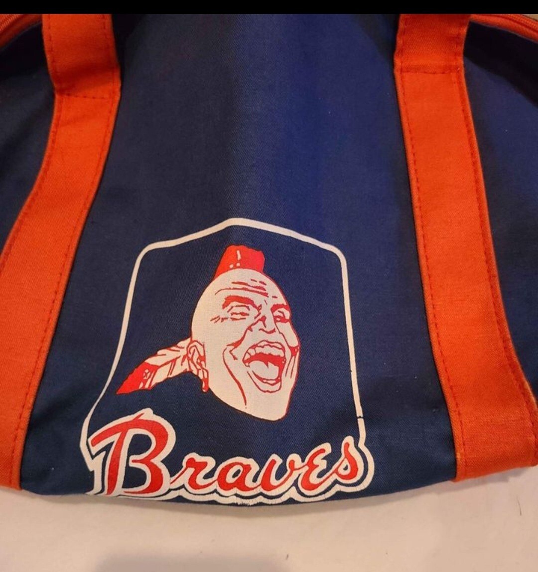 Atlanta Braves Canvas Small Duffle Bag, Red/Blue, Original Logo eBay