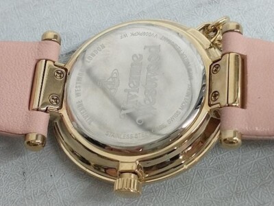 Vivienne Westwood VV006PKPK Quartz Silver Pink Leather JAPAN
