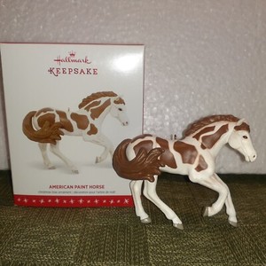 HALLMARK Keepsake Ornament AMERICAN PAINT HORSE 2016 NEVER DISPLAYED New n Box