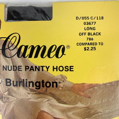 Vintage Burlington Cameo 100 % Nylon Strumpfhosen 2 Paar Größe lang cremefarben neu aus altem Lagerbestand - Bild 3 von 6