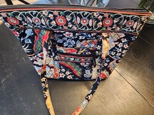 Vera Bradley Versailles Tote Bag Wallet And Make-up Puch Euc