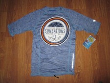 Mens BANANA BOAT swim sun protection rash guard surf shirt sz M Md med UPF 50