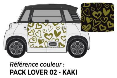 Kit Stickers Déco Citroën AMI Rocks-E – Cover Côtés + Toit Vitré