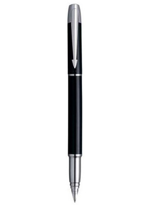 Parker IM  Fountain Pen Black & Silver Profile Medium Pt New In Box
