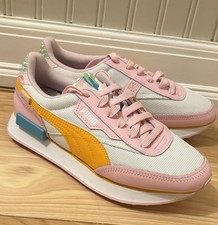 Puma Future Rider Play On Orange Pink BLUE Shoes 382597-01 Size 6C