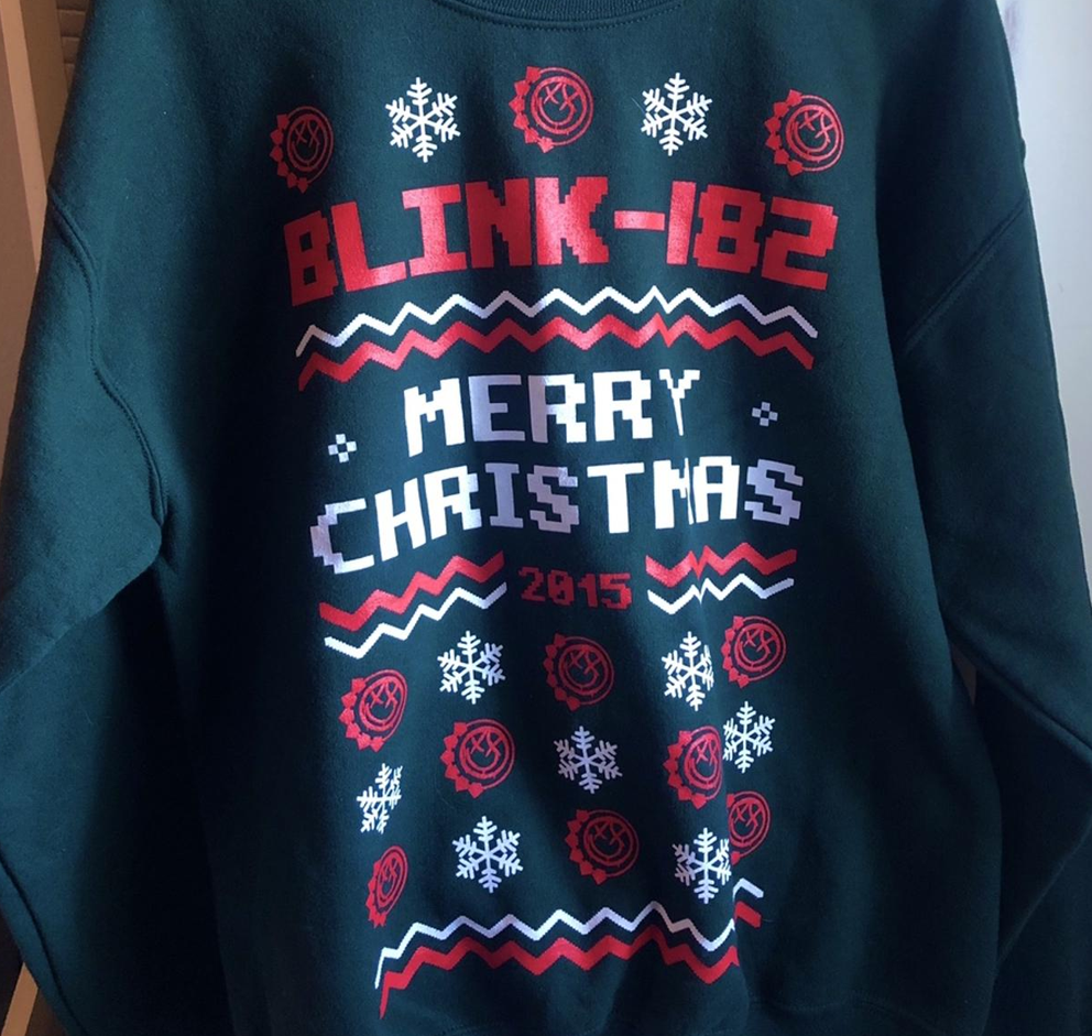 Blink-182 band Christmas Sweatshirt Green All sizes JJ5883