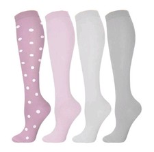 Sports Socks for Men and Women Knee High- 4 Pairs Socks - 15-20 mm Hg,...