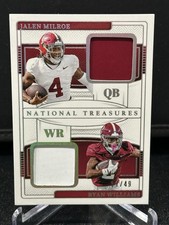 2025 National Treasures Jalen Milroe Ryan Williams Dual Patch /49 Alabama Tide!