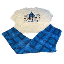 Women  s Family Matching Christmas Pajamas Sets Tree Letter Print Pjs L