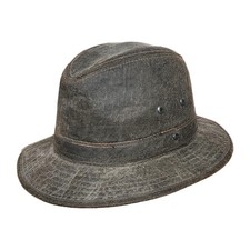 Stetson Fedora Hat All American Unisex XL Brown Distressed Safari Hat