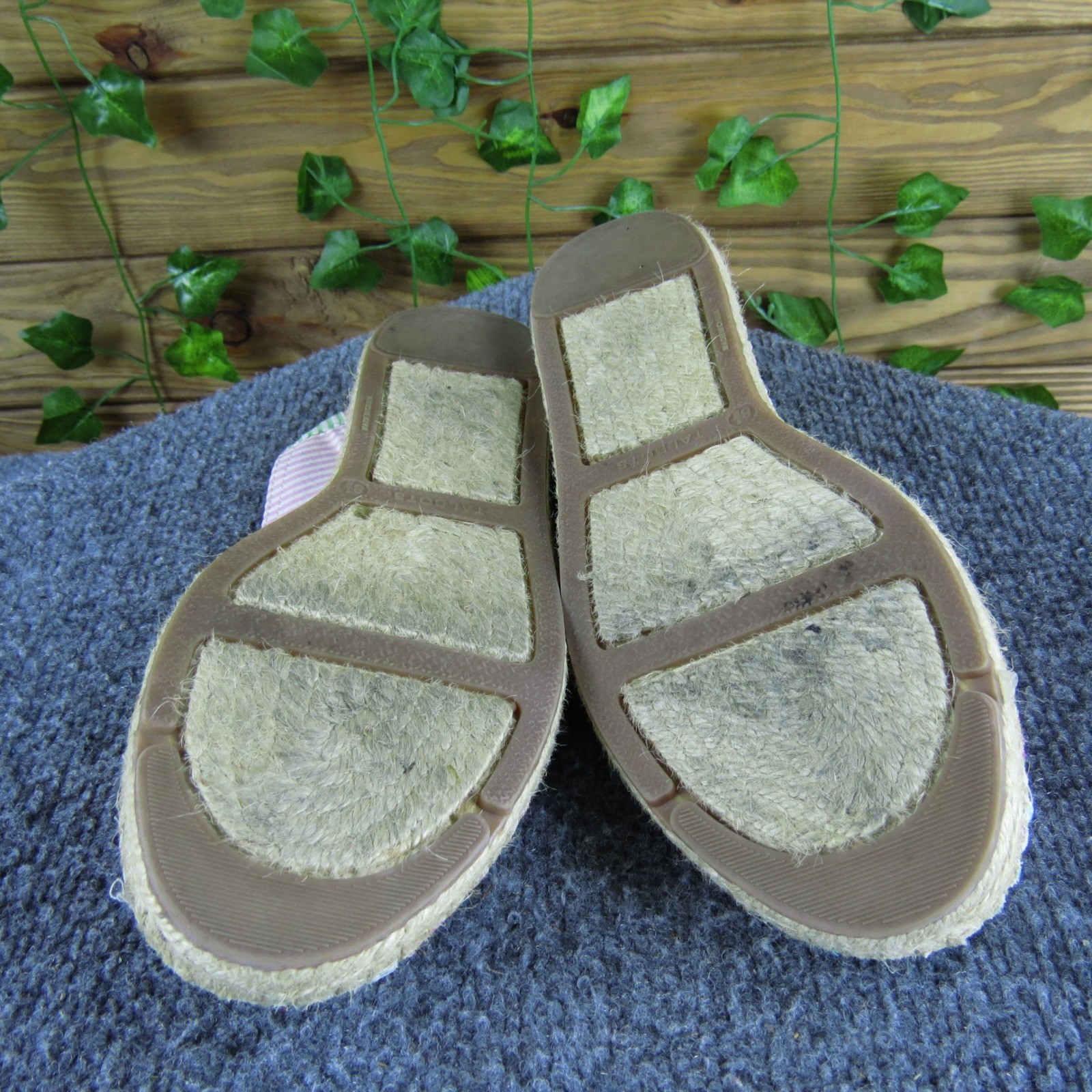 Talbots Striped Patchwork Espadrilles Bow Slip-On… - image 6